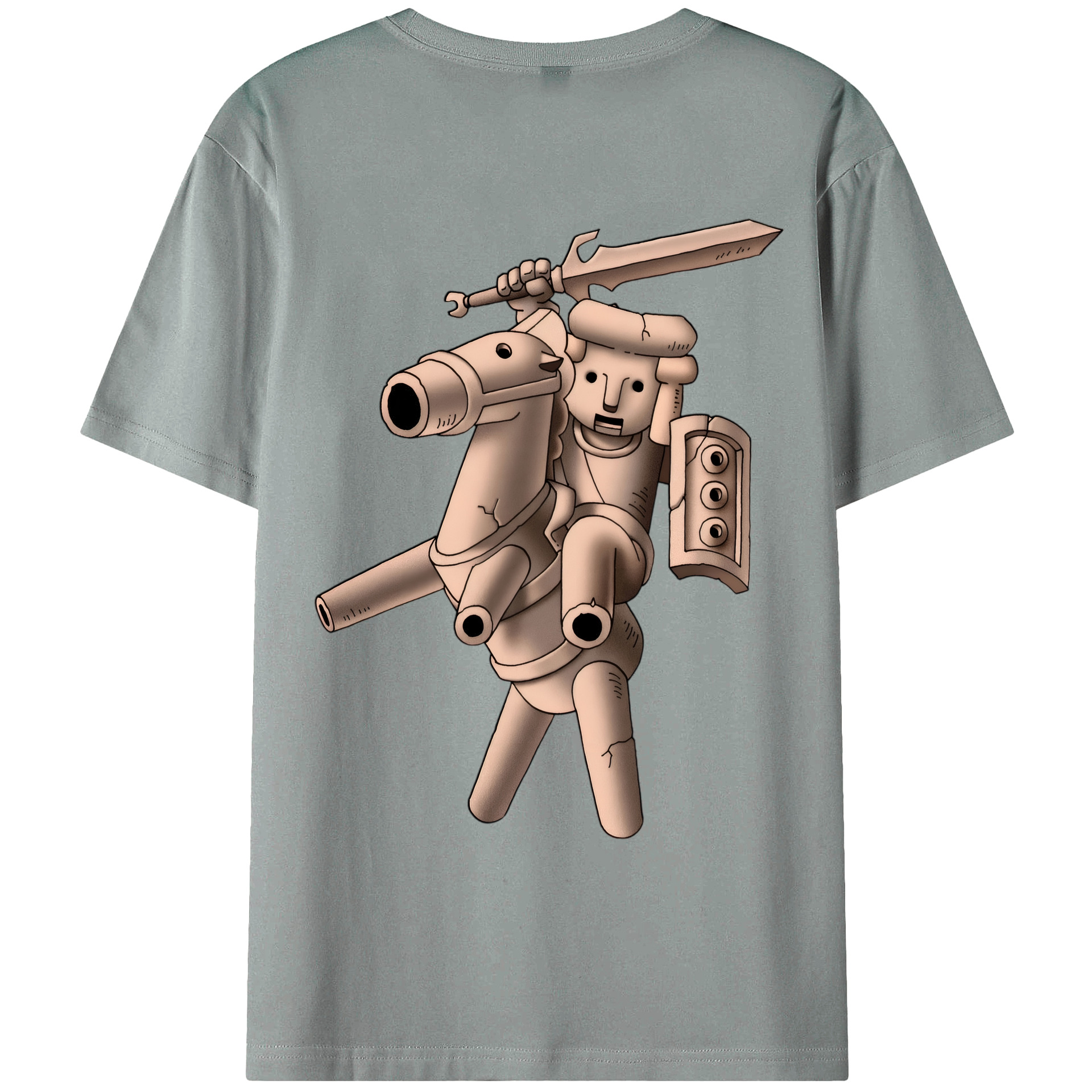 （画像用） ドラゴンクエスト Doragon Kuesuto Dragon Quest 綿100％ メンズ半袖Tシャツ（バックプリント） 通気性